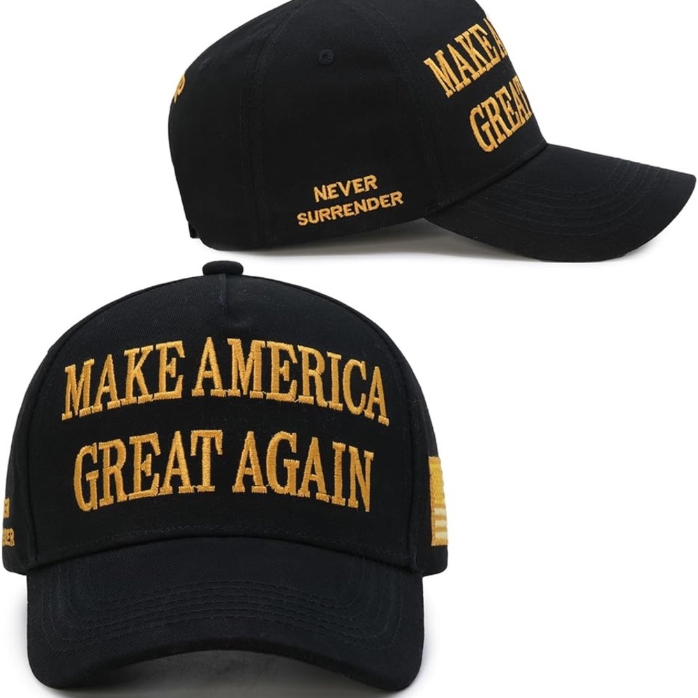 Trump Black Cap Gold Embroidery Golden Era MAGA Hat Make America Great Again - Picture 3 of 16